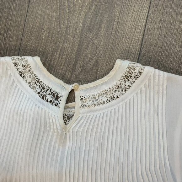 Aritzia Wilfred Beaudry Babydoll Blouse top Short SleevePeasant Cream Size XS - Picture 9 of 16